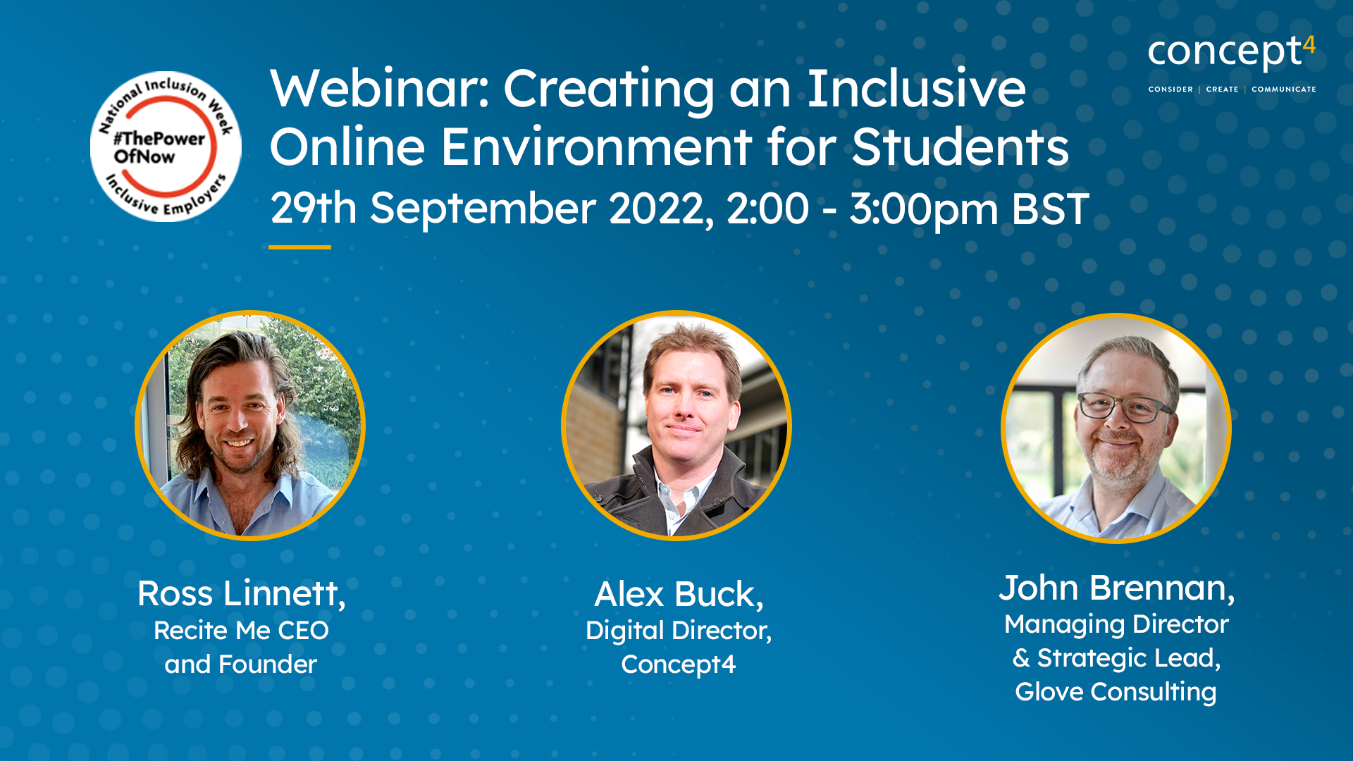 Education Webinar Panelists