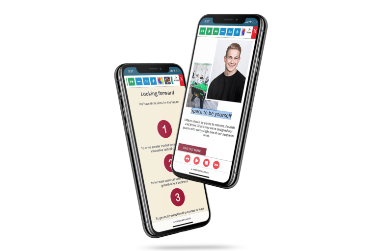 Mobiles with Volkswagen website using the Recite Me assistive toolbar