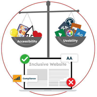 Scales balancing accessibility and usability