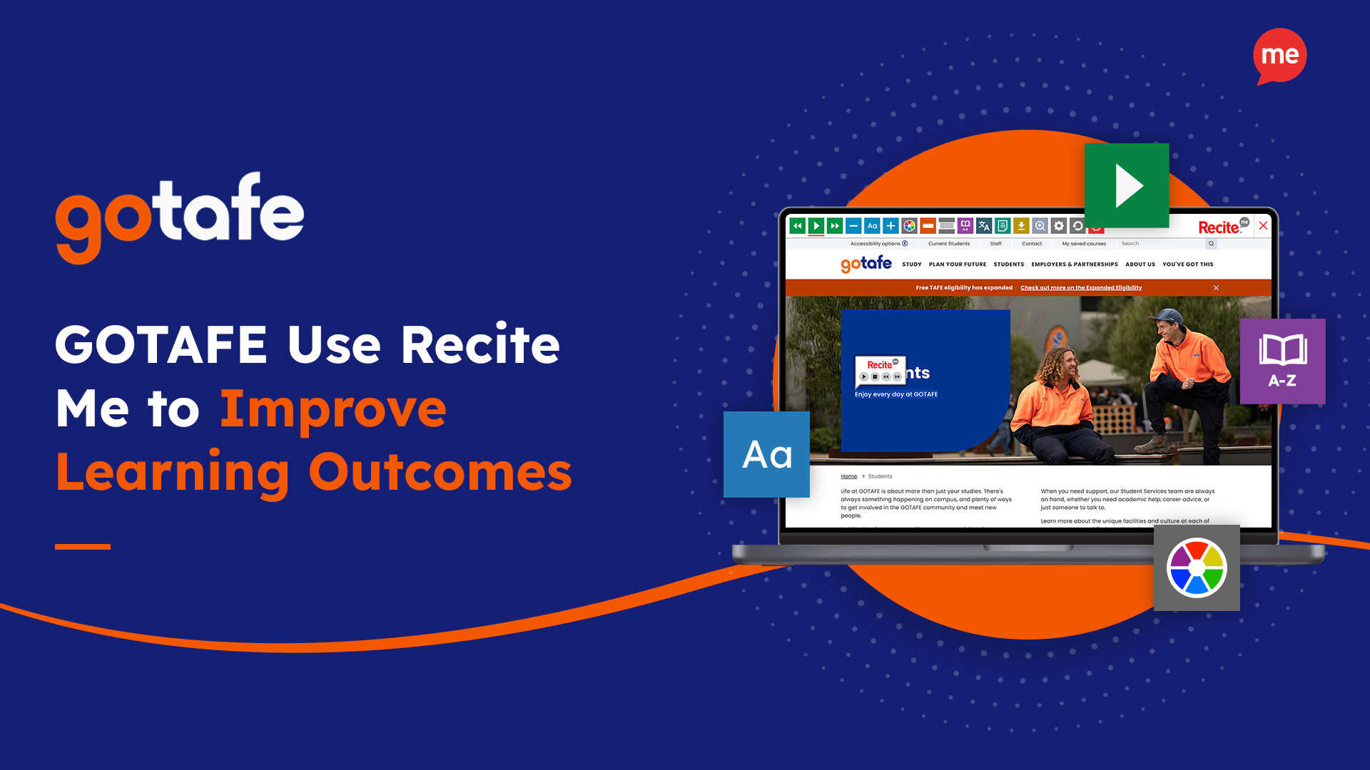 GOTAFE Use Recite Me to Improve Learning Outcomes