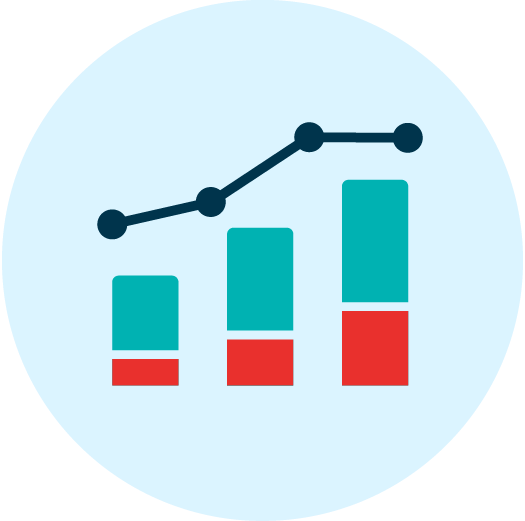 Animation of a graph steadily increasing