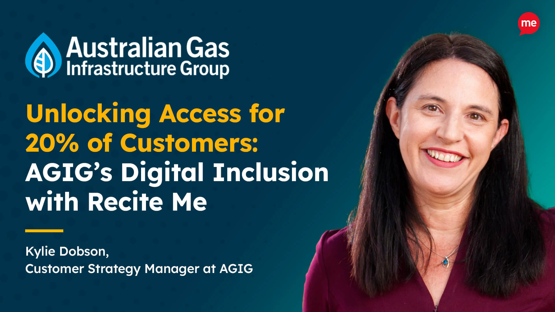 Unlocking Access for 20% of Customers: AGIG’s Digital Inclusion with Recite Me. Image shows headshot of Kylie Dobson.