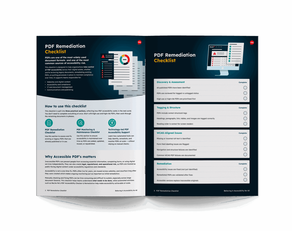 PDF Remediation Checklist Magazine Mockup