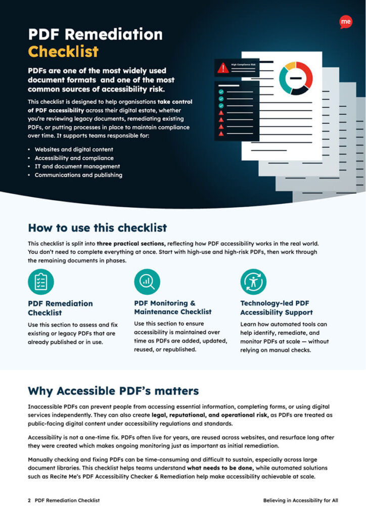 PDF Remediation Checklist Page 2