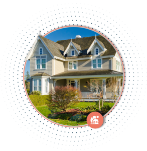 Image of a house with an icon of house