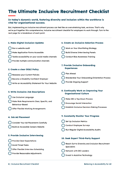 Inclusive recruitment checklist preview 2