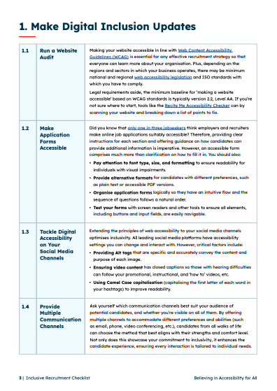 Inclusive recruitment checklist preview 3