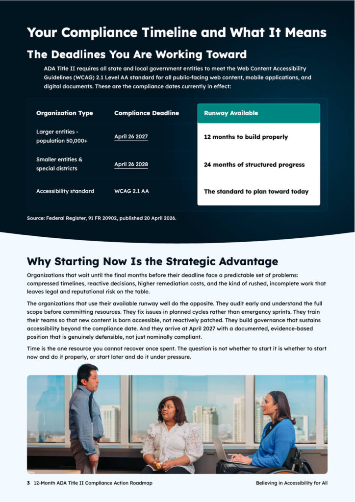 Page 3 of the ADA Title II Compliance Roadmap
