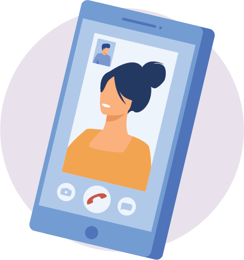 phone icon on a call