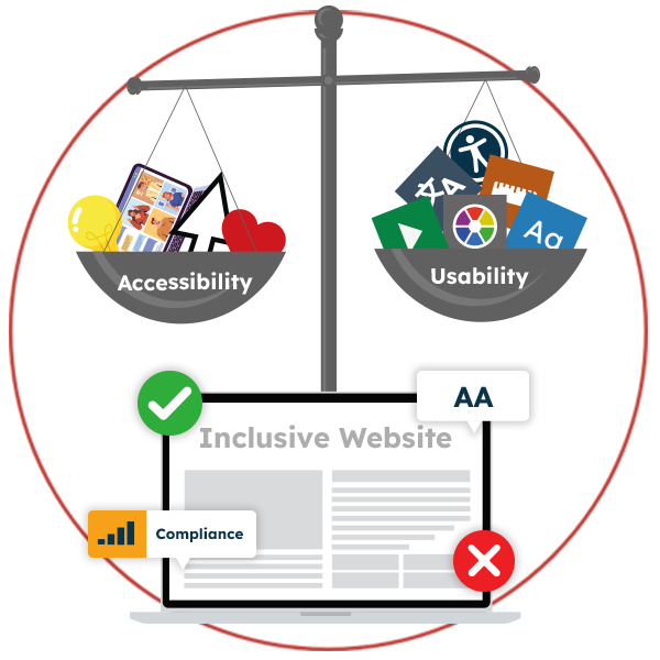 Scales balancing accessibility and usability