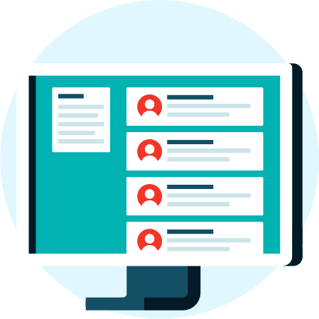 Icon that shows multiple users online in a list