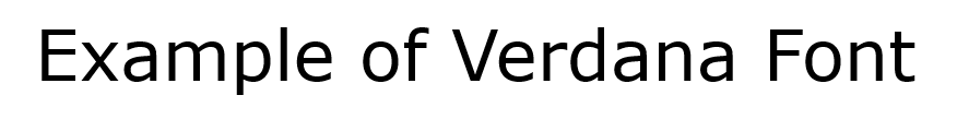 example of how the verdana font looks