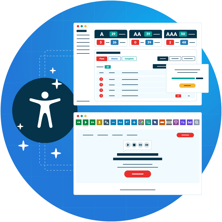 Accessibility Checker and Toolbar with an Accessibility icon