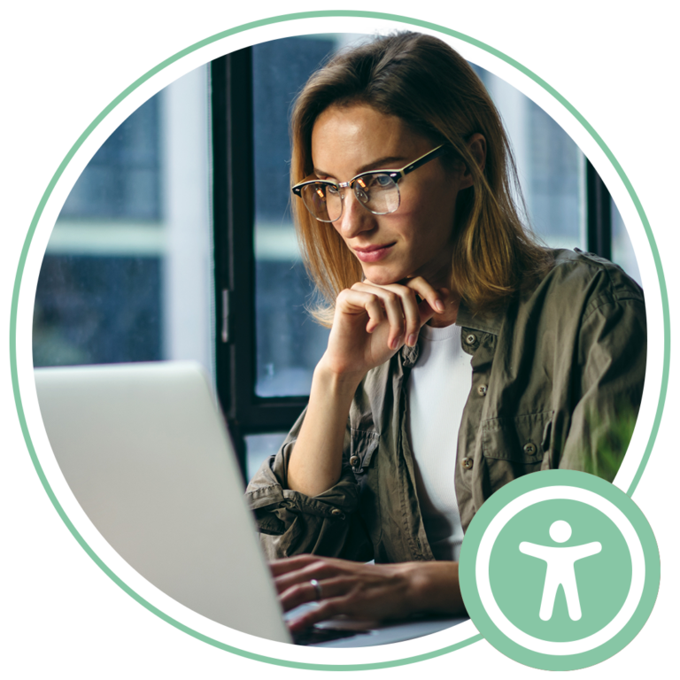 woman using laptop