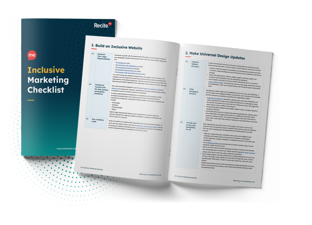 Inclusive Marketing Checklist mockup