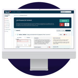 Mock-up of the Recite Me Checker onscreen