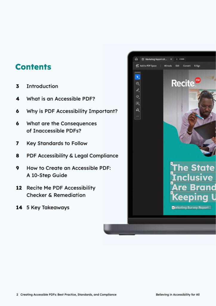 Page 2 of the Creating Accessible PDFs Guide