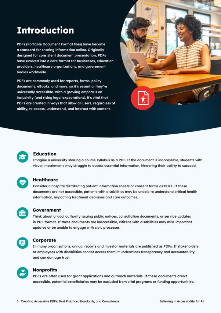 Page 3 of the Documented Accessibility Progress Guide