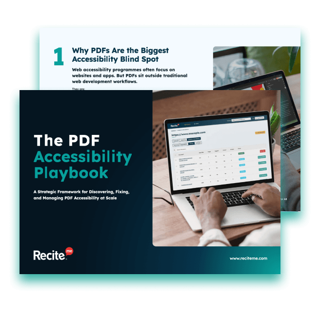 The PDF Accessibility Playbook Cover mockup
