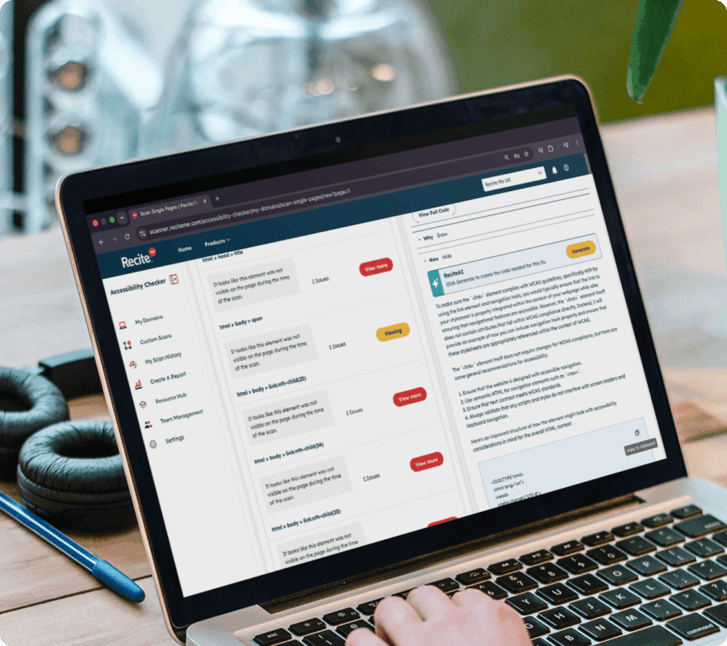 Ai suggested fixes screen on a laptop