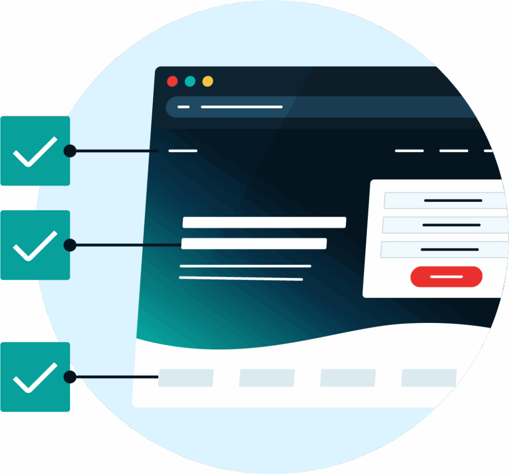 Website homepage with a good site structure